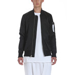 Longer MA-1 Bomber Jacket // Black (L)