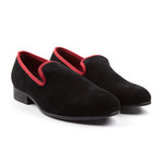 Treme Velvet Slipper // Black + Red (US: 10)
