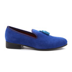 Esplanade Velvet Tassel Slipper // Royal Blue (US: 9)