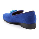 Esplanade Velvet Tassel Slipper // Royal Blue (US: 9)
