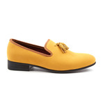 Esplanade Velvet Tassel Slipper // Mustard (US: 11.5)