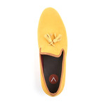 Esplanade Velvet Tassel Slipper // Mustard (US: 11.5)