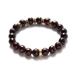 Garnet Gold Loops Bracelet (Small // 5.9"L)