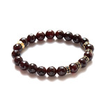 Garnet Gold Loops Bracelet (Small // 5.9"L)