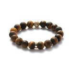 Tiger Eye Gold Ball Bracelet (Small // 5.9"L)