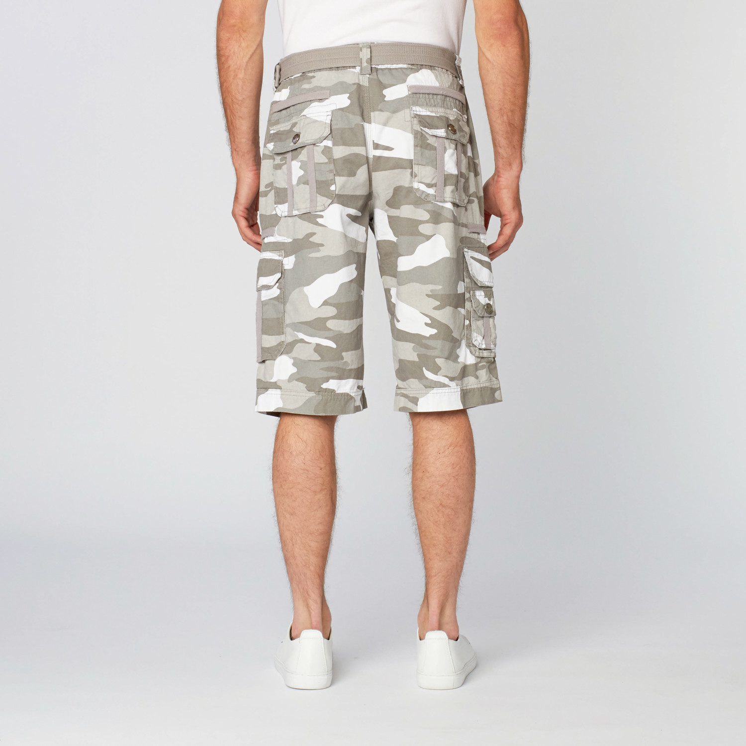 Standard Cargo Shorts // White Camo (30) - X Ray Jeans - Touch of Modern