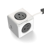 PowerCube Extended USB // 4 Outlets // 5' (Grey)
