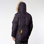 Kodiak Fur Trimmed Nylon Jacket // Navy (XS)