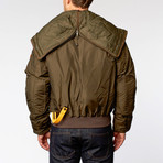 Gobi Fur Trimmed Bomber Jacket // Army (2XL)