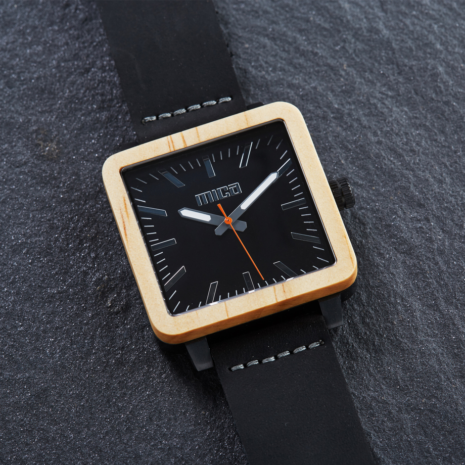Mica Move Steel Watches, Wooden Bezels Touch of Modern