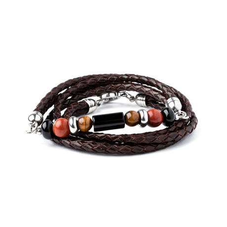 Leather + Agate Bracelet