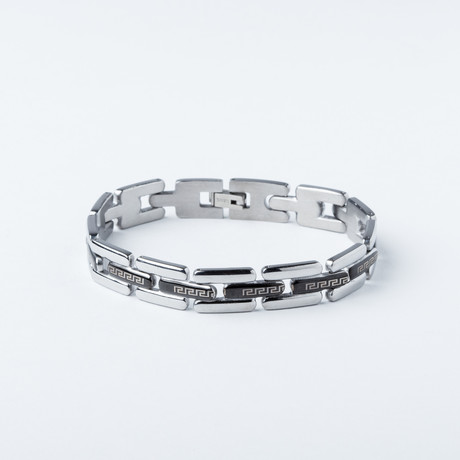 Stainless Steel + Enamel Bracelet