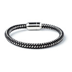 Leather + Steel Wire Bracelet