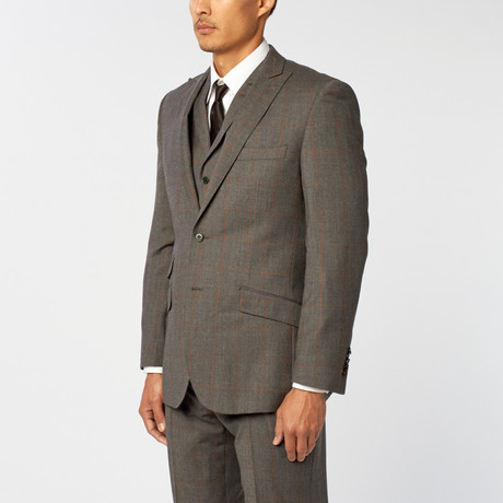 Peak Lapel 3-Piece Suit // Grey (US: 36S)