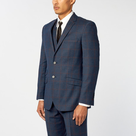 Peak Lapel 3-Piece Suit // Blue (US: 36S)