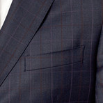 Double Breasted Peak Lapel 2-Piece Suit // Navy (US: 40S)