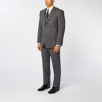 Peak Lapel Textured 3-Piece Suit // Blue (US: 36S)