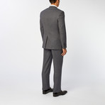 Peak Lapel Textured 3-Piece Suit // Blue (US: 40R)