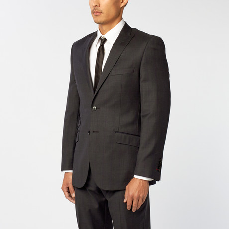 Peak Lapel 2-Piece Suit // Charcoal Blue (US: 36S)