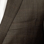 Peak Lapel 2-Piece Suit // Brown (US: 40S)