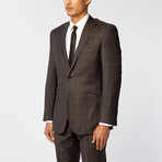 Peak Lapel 2-Piece Suit // Brown (US: 40S)