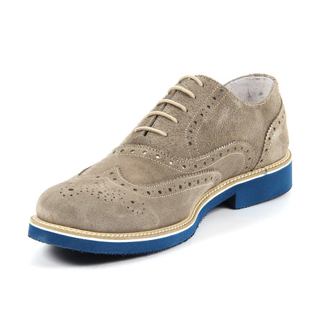 Suede Oxford // Tan + Blue (Euro: 40)