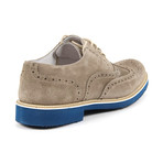 Suede Oxford // Tan + Blue (Euro: 40)