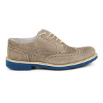 Suede Oxford // Tan + Blue (Euro: 40)
