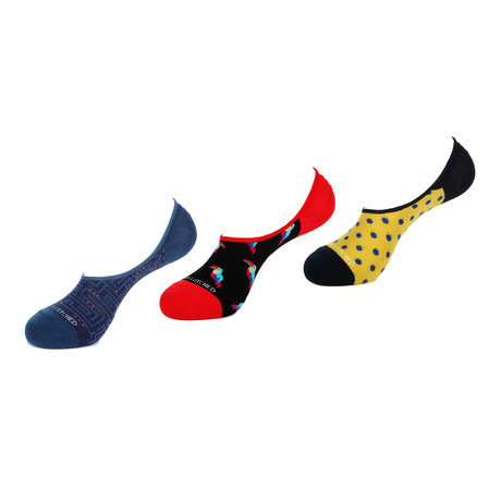 No-Show Ankle Socks // Multi Pattern // Pack of 3