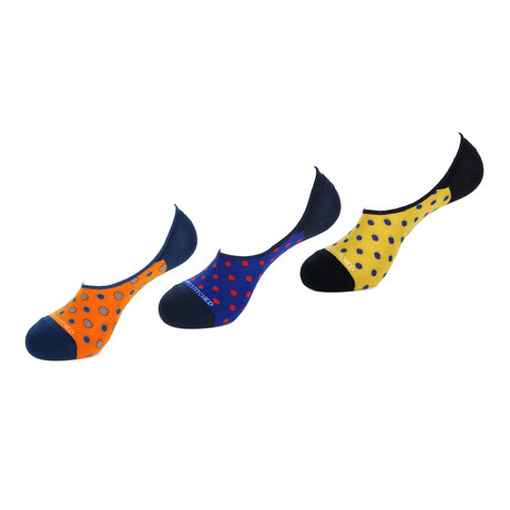 No-Show Ankle Socks // Multi Stripe Mix // Pack of 3