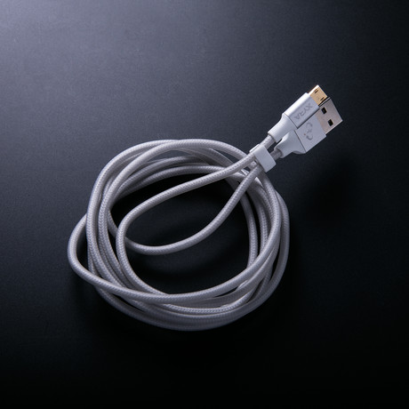 XL Reversible USB Syncing Cable // Silver (MFi Apple Lightning)