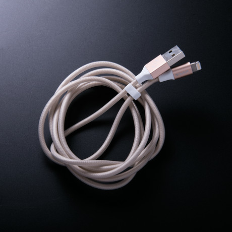 XL Reversible USB Syncing Cable // Gold (MFi Apple Lightning)