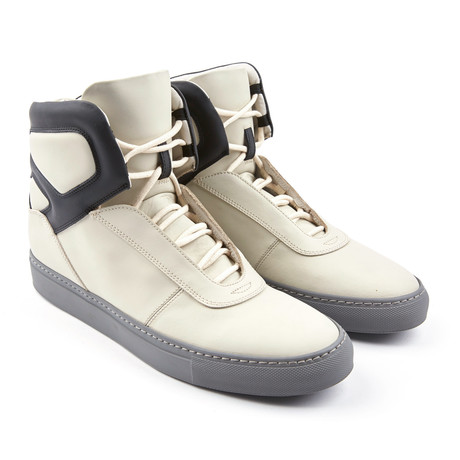 Sentient Leather High-Top // Matte Grey Multi