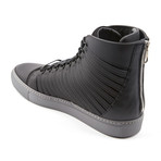 Radial Leather High-Top // Matte Black (Euro: 40)