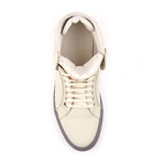Libertine Suede Quilted Mid-Top // Matte White (Euro: 42)