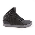 Libertine Suede Quilted Mid-Top // Matte Black (Euro: 43)