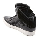 Libertine Leather + Suede Quilted Mid-Top // Black (Euro: 44)