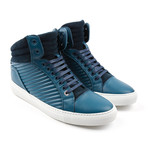 Libertine Suede Quilted Mid-Top // Marine (Euro: 45)