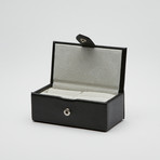 Italian Leather Cufflink Storage Box // 2 Pairs