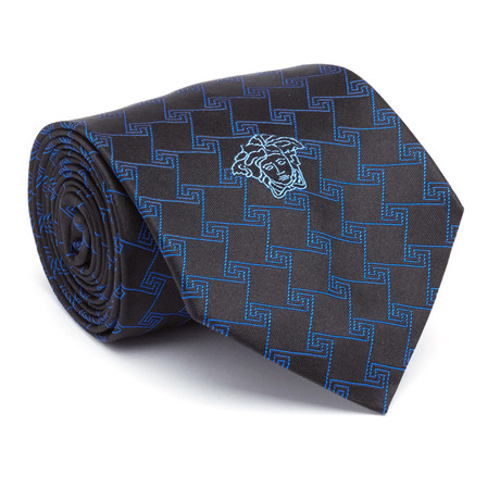 Squares Silk Tie // Black + Blue