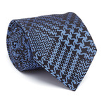 Silk Tie // Static Weave Black + Blue