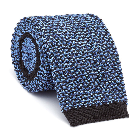 Knitted Silk Tie // Blue + Black