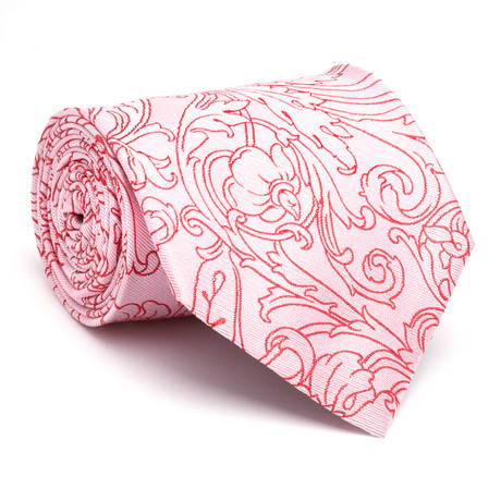 Floral Silk Tie // Pink