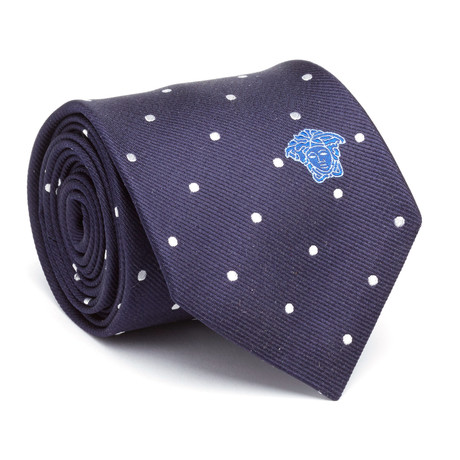 Dotted Silk Tie // Blue
