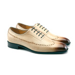 Gilbert Wingtip Oxford // Cream Patina (US: 10)