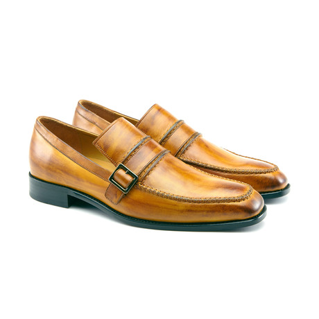 Monsieur Shoes // Lorenzo Side-Buckle Loafer // Fox Patina (US: 7.5)