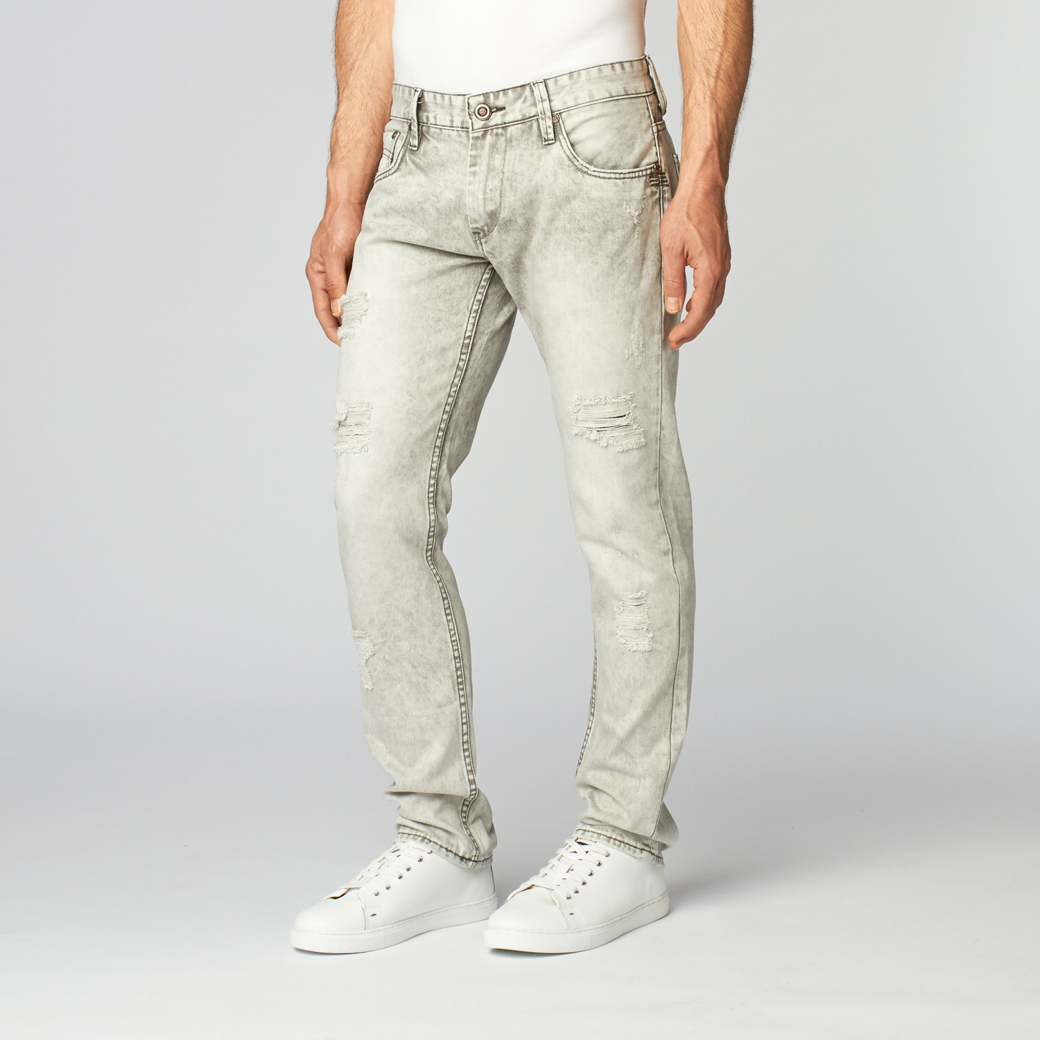 acid wash slim fit jeans