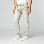 Premium Washed Slim Fit Denim // Grey Acid Wash (36WX32L)