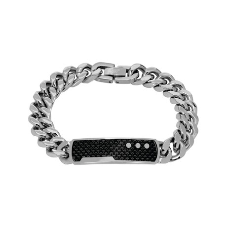 Curb Link Carbon Fiber Bracelet