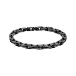 Black Steel Link Bracelet